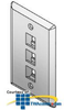 ICC 1-Gang 3-Port Flat Faceplate (Package of 25) - IC107F3CIV - TelephoneStuff.com