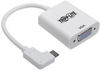 Right-Angle USB-C to VGA Adapter Cable (M/F) - 3.1, Gen 1, Thunderbolt 3, 1920 x 1200, 5 Gbps, White -- U444-06N-VGA-RA - Image