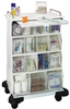 Cart, Tip Out Bin, 4Bins, Clear; No. Of Bins Quantum Storage - 42AC6181 - Newark, An Avnet Company