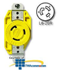 Leviton 20 AMP 250V Single Locking Flush Receptacle -- 23CM-20 - Image
