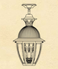 B15421 Medium Merion Ceiling Lantern - Hanover Lantern, Inc.