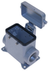 Insulated, Rectangular Base with cover, Surface mount, size 57.27, 4 Pegs, 2 Side PG21 cable entries - CMAP-03CS2 - Mencom Corporation