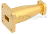 Waveguide Transition With WR-28 UG-599/U Square Cover Flange to WR-51 UBR-180/U-Mod Flange in 2.5 Inch Length -- SMW28TS51001 - Image