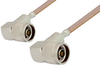 N Male Right Angle to N Male Right Angle Cable 24 Inch Length Using RG400 Coax, RoHS - PE3412LF-24 - Pasternack
