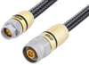 75 Ohm N Male to 75 Ohm F Male Cable 60 cm Length Using 75 Ohm Armored Test Coax, RoHS -- PE3CA1031-60CM