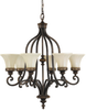 Light Single Tier Chandelier - F2224/6WAL - Murray Feiss Lighting