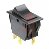 Switch, Rocker, On-None-Off, Black Actuator, Nylon, 125 Neon - 70131759 - Allied Electronics, Inc.