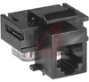 Jack; Copper Alloy; Panel Mount; 6; AMP-Barrel; Black; Thermoplastic; 26-22 AWG - 70087235 - Allied Electronics, Inc.