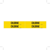 Brady B-946 Black on Yellow Vinyl Self-Adhesive Pipe Marker - 1 1/8 in Height - 3/4 in Character Height - 7 in Length - Printed Msg = CHLORINE - 7048-4 - 754476-79218 - R. S. Hughes Company, Inc.