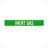 Brady B-946 White on Green Vinyl Self-Adhesive Pipe Marker - 2 1/4 in Height - 2 in Character Height - 14 in Length - Printed Msg = INERT GAS - 7164-1 - 754476-90028 - R. S. Hughes Company, Inc.