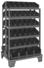 Sloped Shelf Stand, 12Shelves, 68Bin/blk; Shelving Unit Type Quantum Storage - 44AC7555 - Newark, An Avnet Company