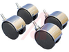 Caster Set; Rack; 2.75 in.; 2.37 in.; Nylon (Wheel), Zinc (Axles and Hoods) - 70166664 - Allied Electronics, Inc.