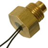 500 Series surface temperature probe, NTC, 82,000 Ohm, ±2.9% tolerance, 225 °C [437 °F] accuracy, brass, threaded body (BS pipe thread G 1/8 B to BS 2779), flying leads (two), 18 gauge -- 535-33AF01-823
