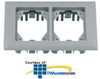 Hubbell 2 Gang Non-Metallic Carpet Flange - PFBRFGY2 - TelephoneStuff.com