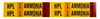 Brady B-946 Black / Orange / Red / White on Yellow Vinyl Self-Adhesive Pipe Marker - 1 1/8 in Height - 3/4 in Character Height - 7 in Length - Printed Msg = AMMONIA - 90426 - 754476-90426 - R. S. Hughes Company, Inc.