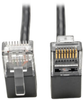 Right-Angle Cat6 UTP Patch Cable (RJ45) - 2 ft., M/M, Gigabit, Snagless, Molded, Slim, Black -- N201-SR2-BK