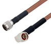 N Male to RA N Male Cable RG-393 Coax in 150 cm - FMC00298-150CM - Fairview Microwave Inc.