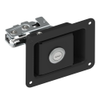 Rotary Push-to-Close Latch, Paddle Actuated, Single Stage, Key Locking, Rivet Thru Hole, Black Powder Coat - R4-82-652-50 - Southco