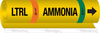 Brady B-689 Black / Green / Orange / White on Yellow Polyester Wrap-Around Pipe Marker - 3/4 in Character Height - Printed Msg = AMMONIA - 57974 - 754476-57974 - R. S. Hughes Company, Inc.