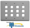 ICC Triple Gang Faceplate - 12 Port - IC107FT0 - TelephoneStuff.com