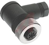 Connector, Microfast, Field Wireable, 3-pin, Screw Termination, RA Female - 70036076 - Allied Electronics, Inc.