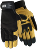 Red Steer Ironskin 177 Black/Brown Medium Leather/Neoprene/Spandex Full Fingered Work & General Purpose Gloves - Wing Thumb - PVC Palm Only Coating - 046065-01772 - 046065-01772 - R. S. Hughes Company, Inc.