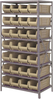 Open Shelving, 8Shelves, 28Bins, Ivory; Shelving Unit Type Quantum Storage - 44AC9257 - Newark, An Avnet Company