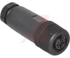 Connector, M12 Eurofast, Female Straight, 5 Wire, 6-8mm Cable, Black, PG 9 Gland - 70034488 - Allied Electronics, Inc.