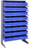 Sloped Rack, 8Shelves, 32Bins, Blue; Shelving Unit Type Quantum Storage - 44AC6575 - Newark, An Avnet Company