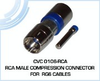 RCA Male Compression Connector for RG6 Cables - CVC 0106-RCA - Visual Sound, Inc.