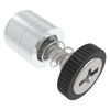 Captive Screw, M4 X 0.7, Press-in, Phillips/Slot Combination, Knurled Black Knob - 52-49-53-4-000 - Southco