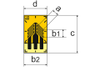 Strain gauge 0.6/120 XY41 -- 1-XY41-0.6/120 - Image