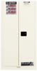 Justrite Sure-Grip EX 60 gal White Hazardous Material Storage Cabinet - 34 in Width - 65 in Height - Floor Standing - 697841-11428 - 697841-11428 - R. S. Hughes Company, Inc.