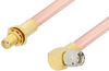 SMA Male Right Angle to SMA Female Bulkhead Cable 12 Inch Length Using RG401 Coax, RoHS - PE34315LF-12 - Pasternack