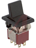 Switch, SM. LEV. HNDL. W/BEZEL, DPDT, ON-NONE-ON, 5A@120VAC OR 28VDC; 2A@250VAC - 70128188 - Allied Electronics, Inc.