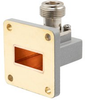 WR-90 to Type N Female Waveguide to Coax Adapter UBR100 with 8.2 GHz to 12.4 GHz in Brass - FMWCA1092 - Fairview Microwave Inc.