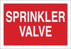 Brady B-302 Polyester Rectangle Red Fire Sprinkler & Extinguishing System Sign - 10 in Width x 7 in Height - Laminated - TEXT: SPRINKLER VALVE - 90368 -- 754476-90368