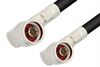 N Male Right Angle to N Male Right Angle Cable 24 Inch Length Using RG214 Coax - PE3781-24 - Pasternack