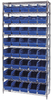 Open Wire Shelving, 9Shelves, 40Bin, Blu; Shelving Unit Type Quantum Storage - 44AC8571 - Newark, An Avnet Company