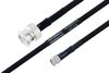 MIL-DTL-17 BNC Male to SMA Male Cable 18 Inch Length Using M17/84-RG223 Coax - PE3M0033-18 - Pasternack
