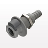 Coupling Body, Panel Mount Hose Barb, Shutoff -- EFCD16412 - Image