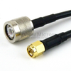 SMA Male to TNC Male Cable RG-58 Coax in 12 Inch - FMC0203058-12 - Fairview Microwave Inc.