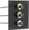 3 JACK PANEL INSERT BULKHEAD REAR MOUNT TRB 3 LUG NON ISOLATED JACK WITH M17/176-00002 LEAD 12