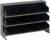Sloped Bench Rack, 3Shelves, 12Bins, Blk; Shelving Unit Type Quantum Storage - 44AC6437 - Newark, An Avnet Company
