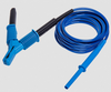Test lead 10 m blue 15 kV, CAT IV 1000V with crocodile clip - WAPRZ010BUKRO15KV - Sonel Test
