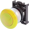 PUSHBUTTON, MUSHROOM HEAD PUSHBUTTON OPERATOR, MOMENTARY, YELLOW BUTTON, SILVER -- 70057775