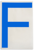 Brady Toughstripe B-514 Blue Indoor Polyester Letter Label - 6 in Width - 8 in Height - 8 in Character Height - Printed Msg = F - 121725 - 754473-70941 - R. S. Hughes Company, Inc.