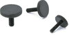 Knurled Knob - Stainless Steel Black -- KUMS-16-M4-10-BK - Image