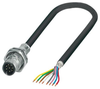 Sensor Cord, 8P, M12 Plug-Free End, 1M; Connector To Connector Phoenix Contact - 01AC6966 - Newark, An Avnet Company