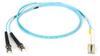 2m (6.5ft) STLC Aqua OM3 MM Fiber Patch Cable INDR Zip OFNR - EFNT010-002M-STLC - Black Box